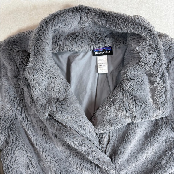 Patagonia XL Pelage Gray Lunar Frost Soft Lined High Pile Fleece Jacket - Picture 5 of 9